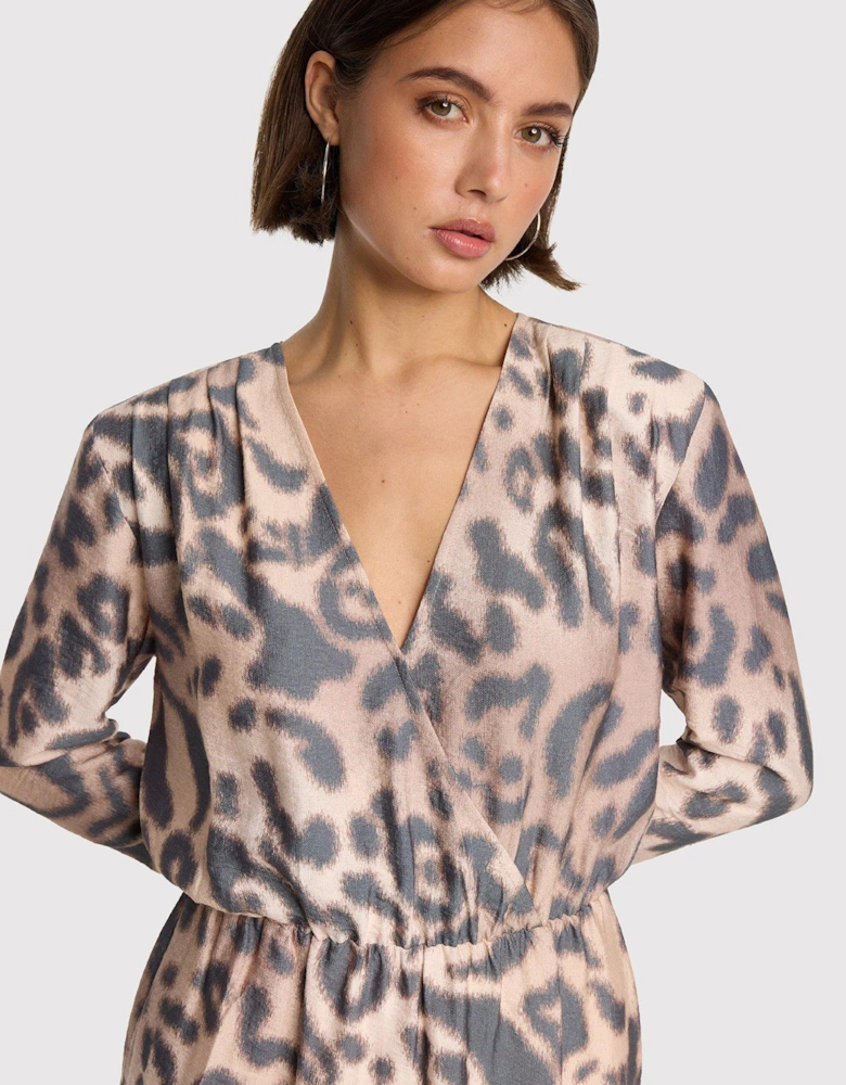 Jaguar Fake Wrap Dress