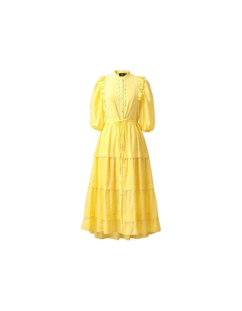 Sabrina Lace Detail Long Sleeve Maxi Dress