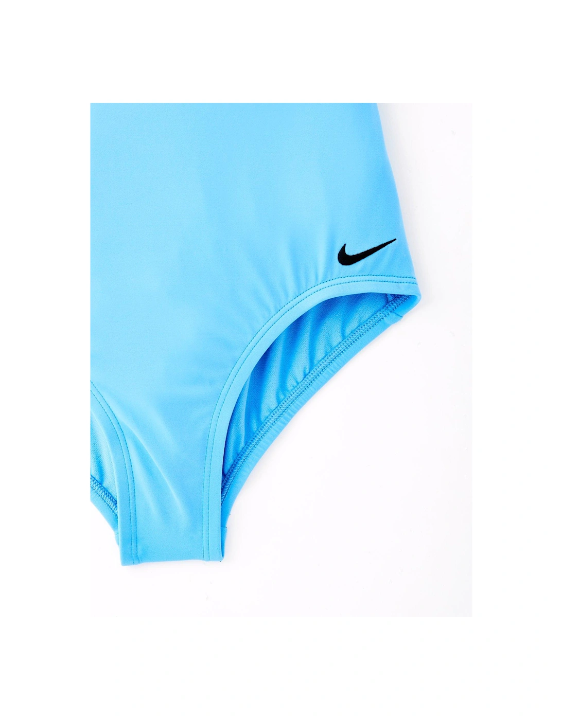 Girls Logo Taping Crossback One Piece Swimsuit - Blue