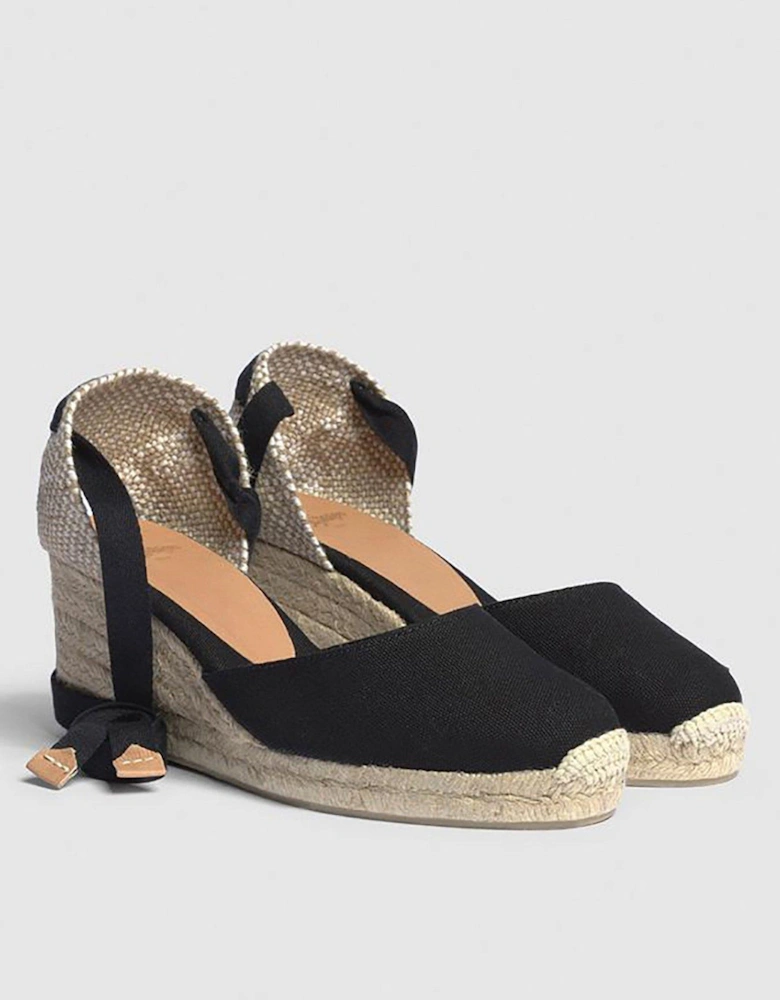 Carina Wedge Espadrille - Black