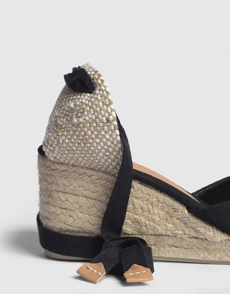 Carina Wedge Espadrille - Black