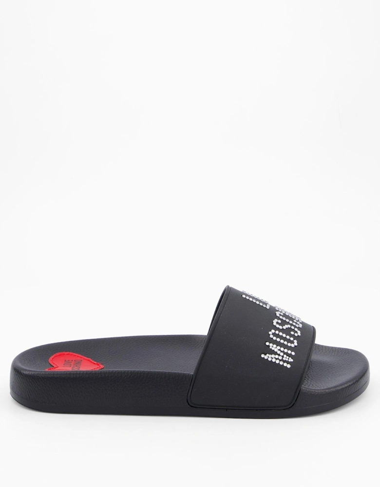 Rubber Logo Slide - Black