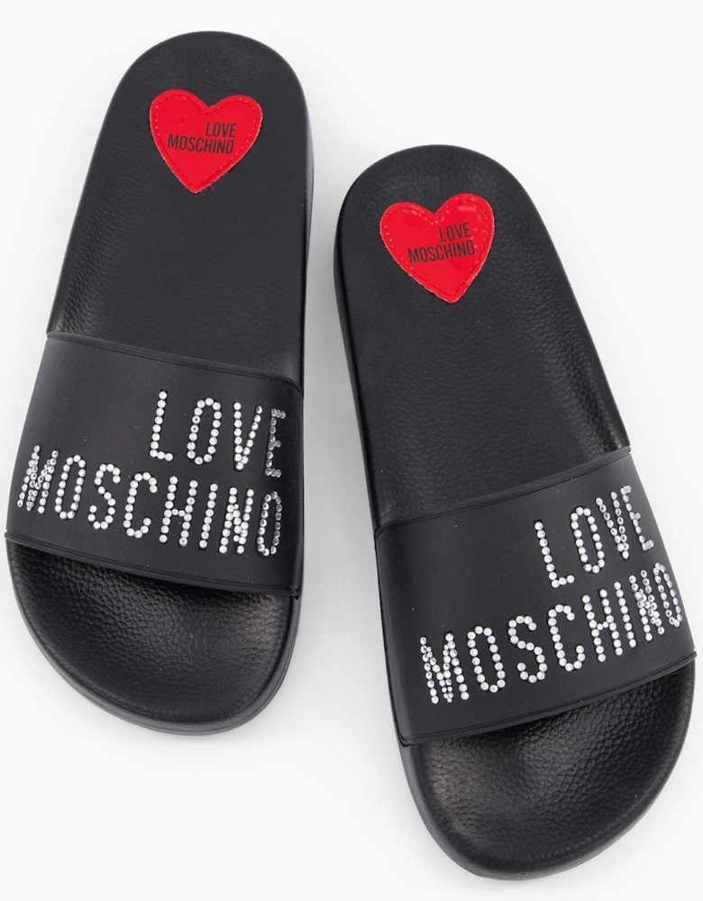 Rubber Logo Slide - Black