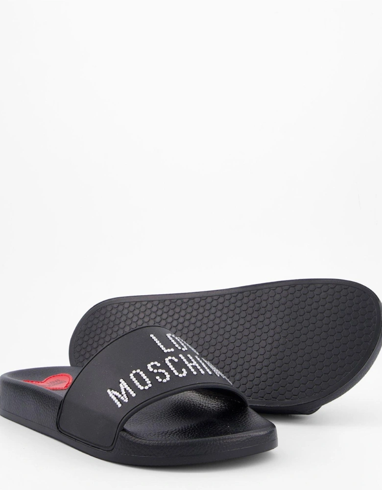 Rubber Logo Slide - Black