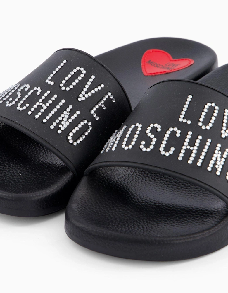 Rubber Logo Slide - Black