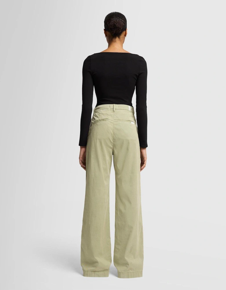 Pleated Chino Trousers - Light Khaki