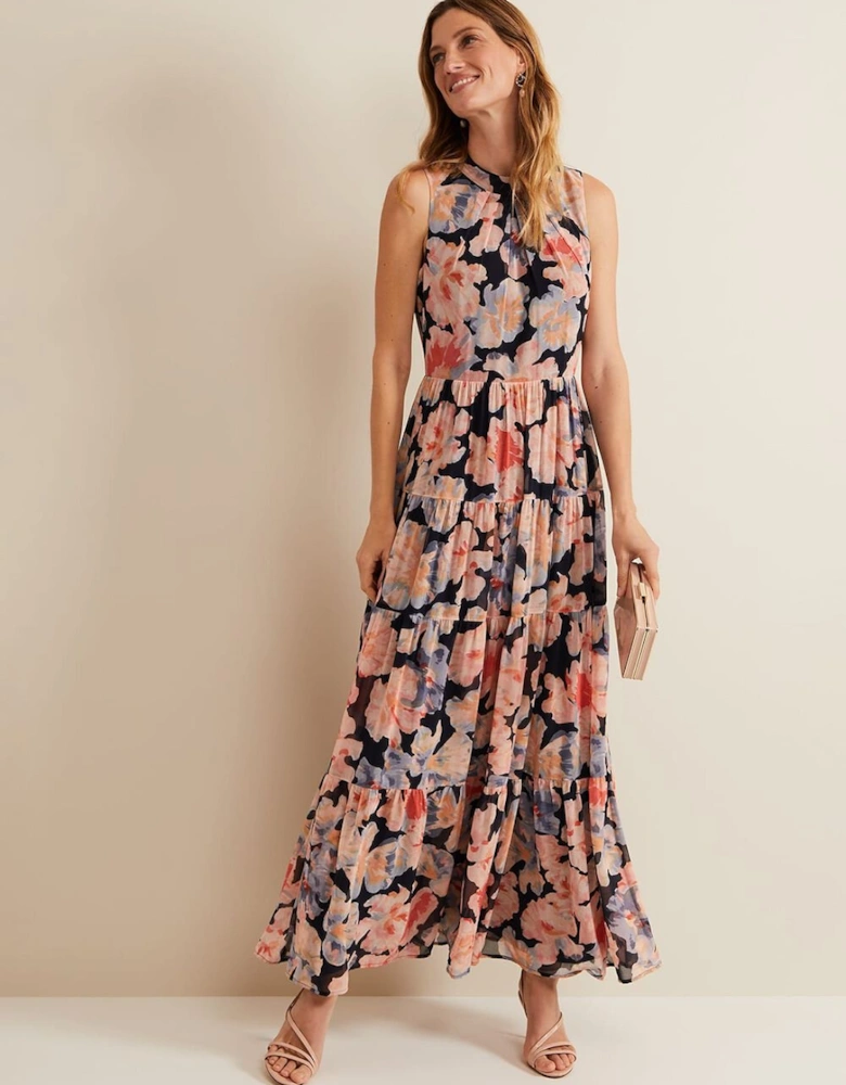 Vora Printed Tiered Maxi Dress
