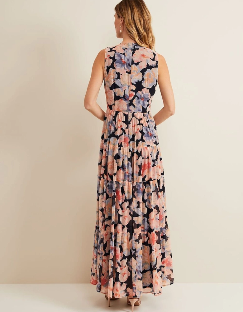 Vora Printed Tiered Maxi Dress