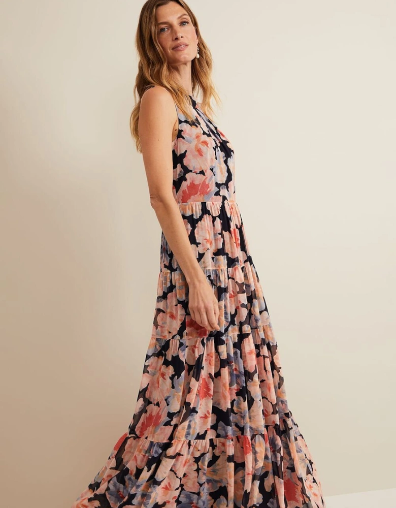 Vora Printed Tiered Maxi Dress