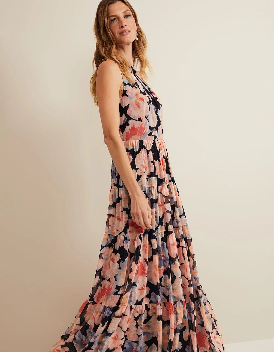 Vora Printed Tiered Maxi Dress
