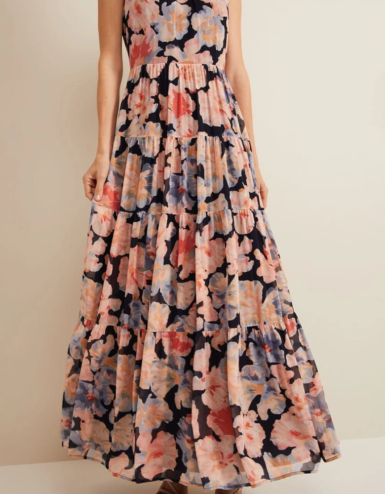 Vora Printed Tiered Maxi Dress
