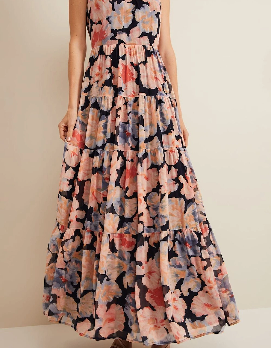 Vora Printed Tiered Maxi Dress