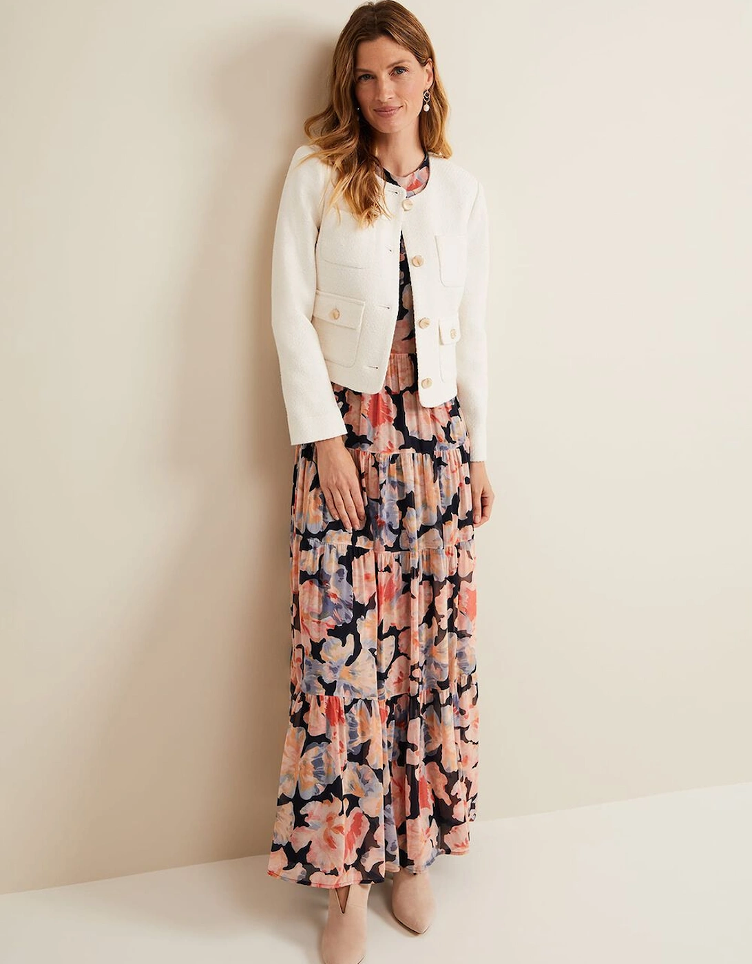 Vora Printed Tiered Maxi Dress