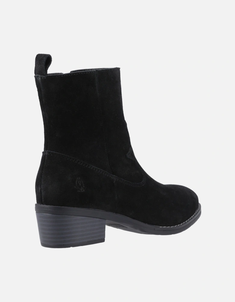 Ida Stitch Boot Leather Women's Black Heeled Ankle Boots