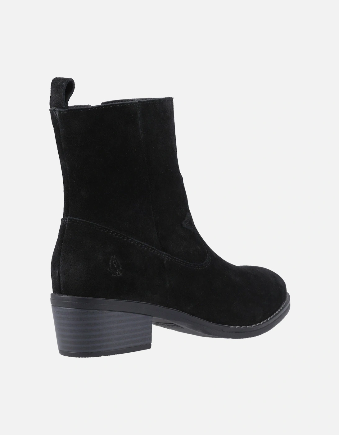 Ida Stitch Boot Leather Women's Black Heeled Ankle Boots
