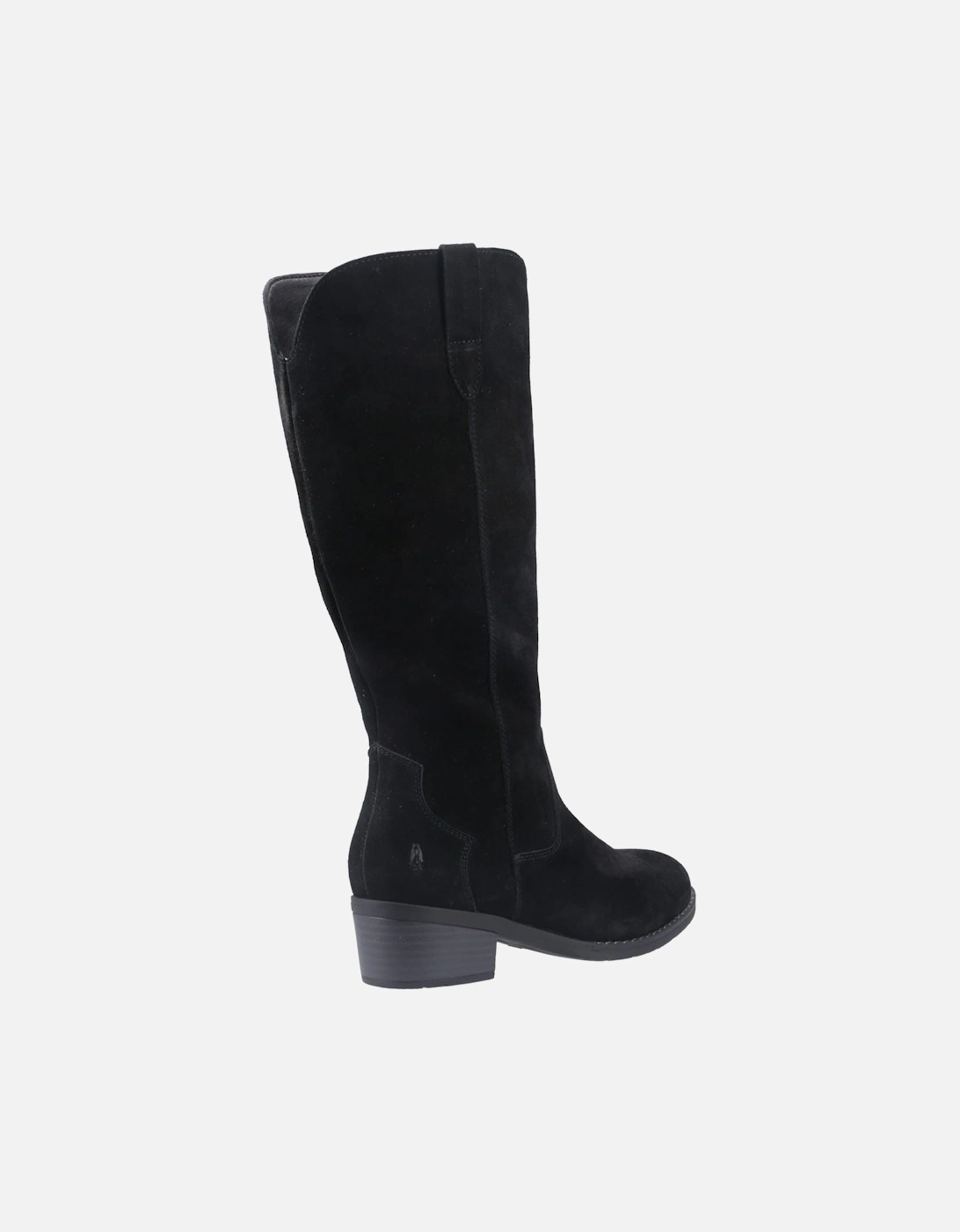 Isabella Suede Women's Black Heeled Knee High Boots