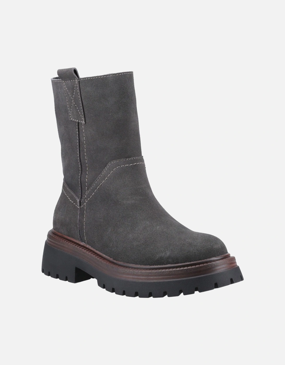 Hush Puppies Women's Grey Rebecca Suede Charcoal Boots - Size 6
