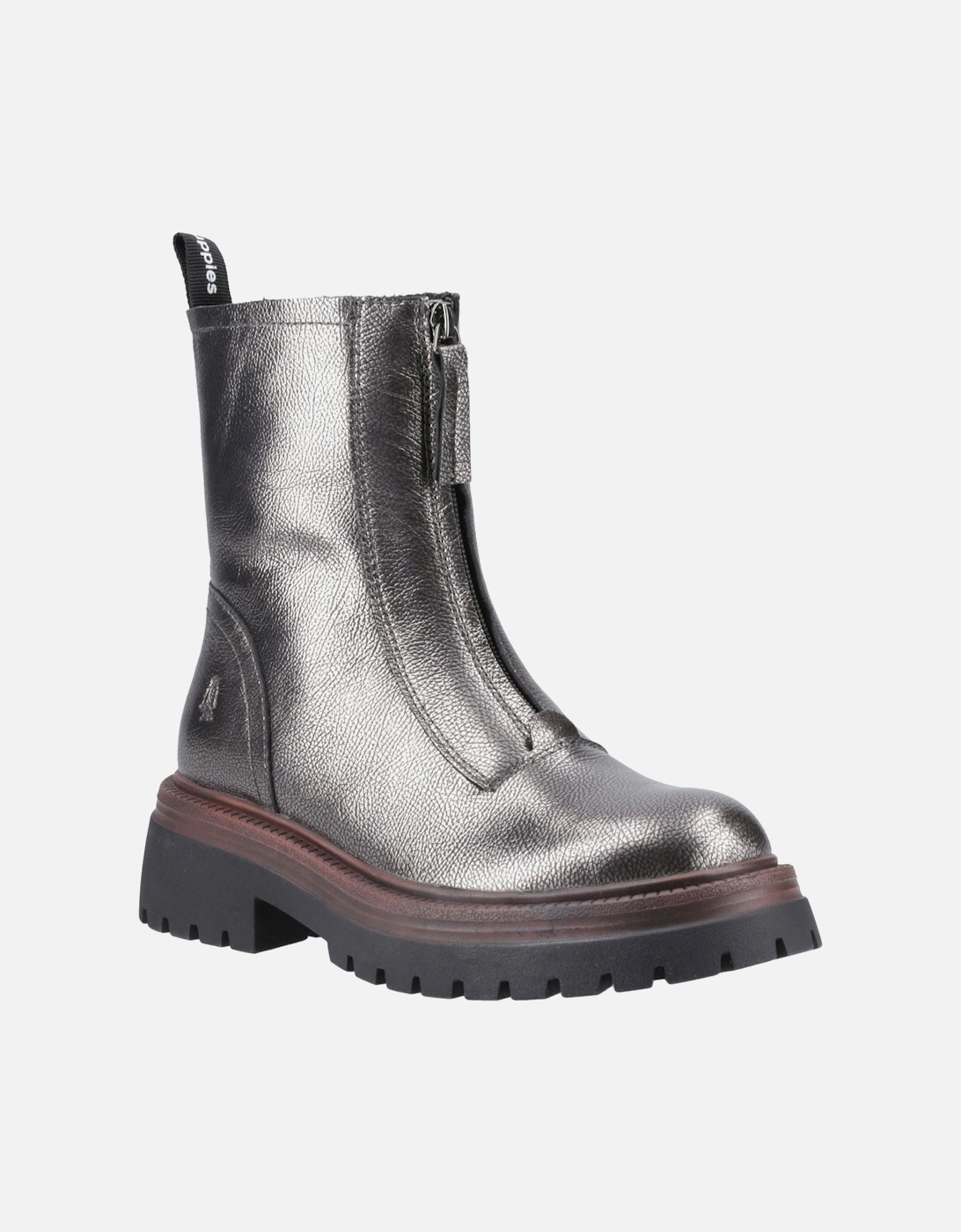 Hush Puppies Women's Hush Puppies Roxanna Leather Women's Pewter Boots - Silver