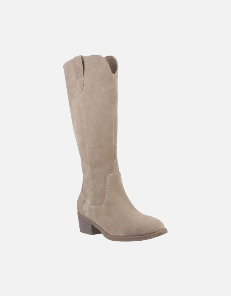 Isabella Suede Women's Taupe Heeled Knee High Boots