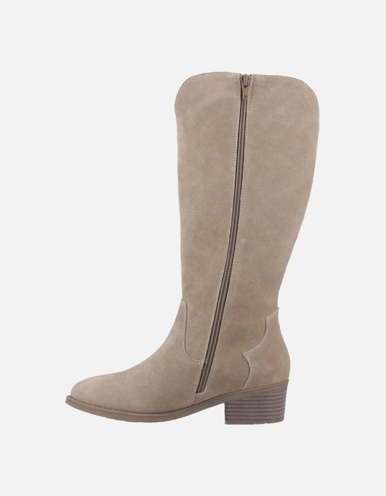 Isabella Suede Women's Taupe Heeled Knee High Boots