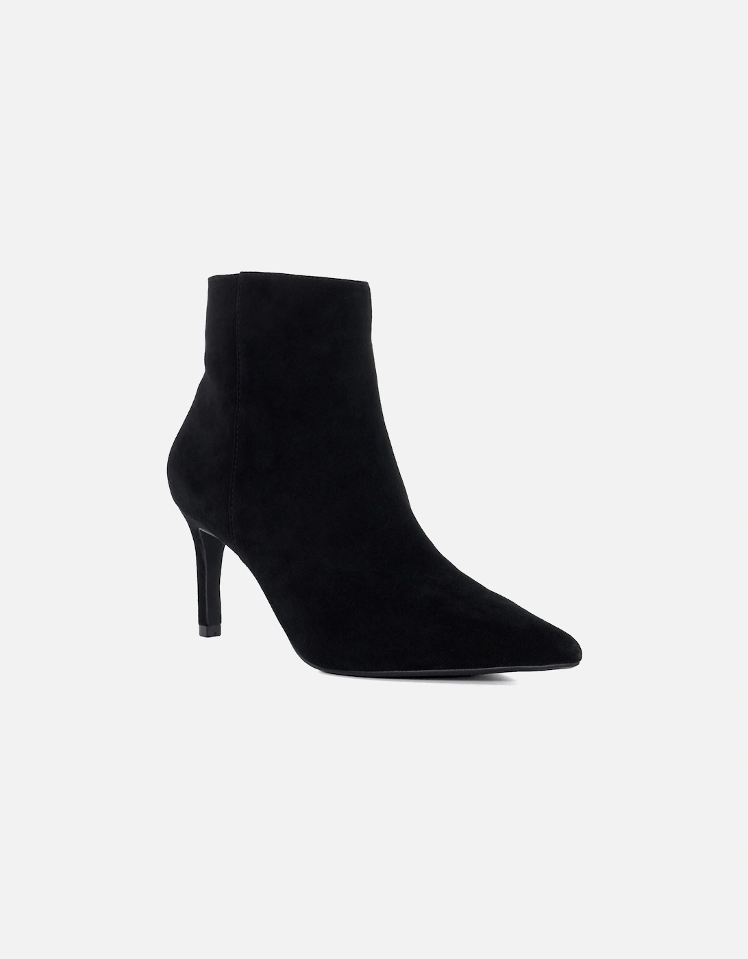 Dune Obsessively Suede Women's Black Heeled Ankle Boots, 7 of 6