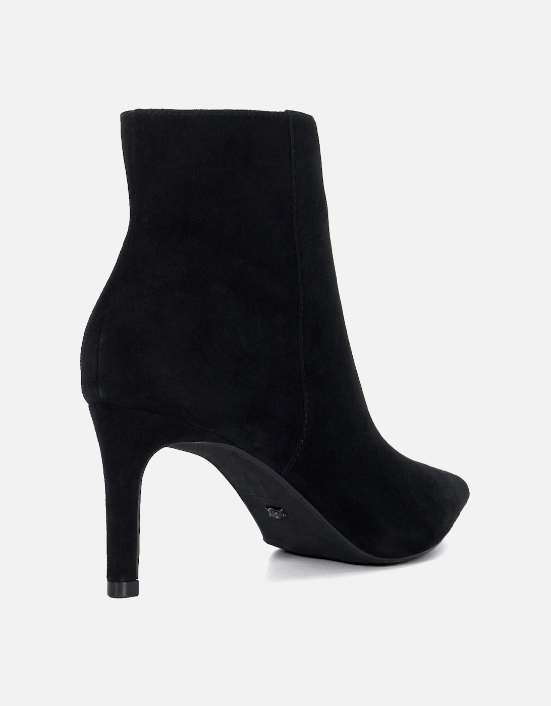 Dune Obsessively Suede Women's Black Heeled Ankle Boots