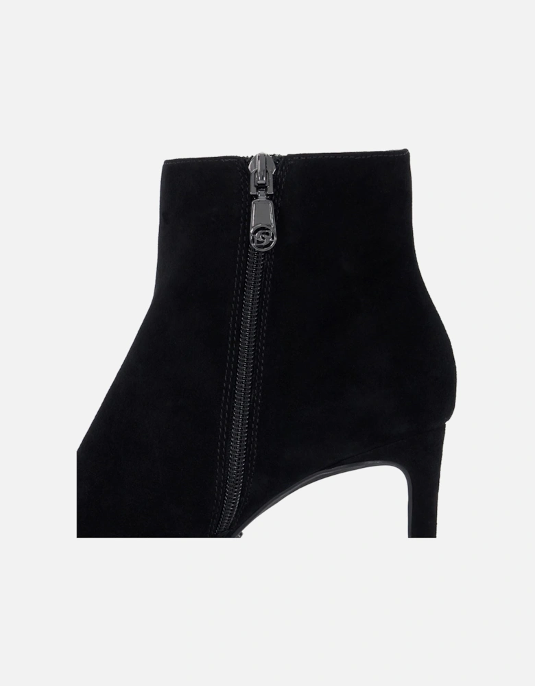 Dune Obsessively Suede Women's Black Heeled Ankle Boots