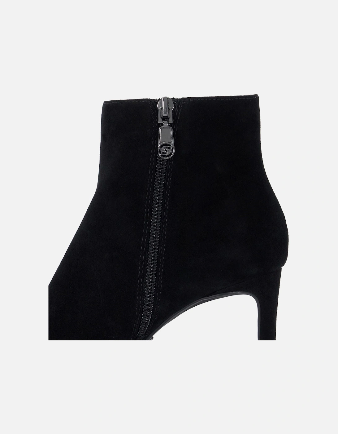 Dune Obsessively Suede Women's Black Heeled Ankle Boots