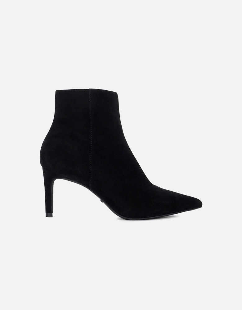 Dune Obsessively Suede Women's Black Heeled Ankle Boots