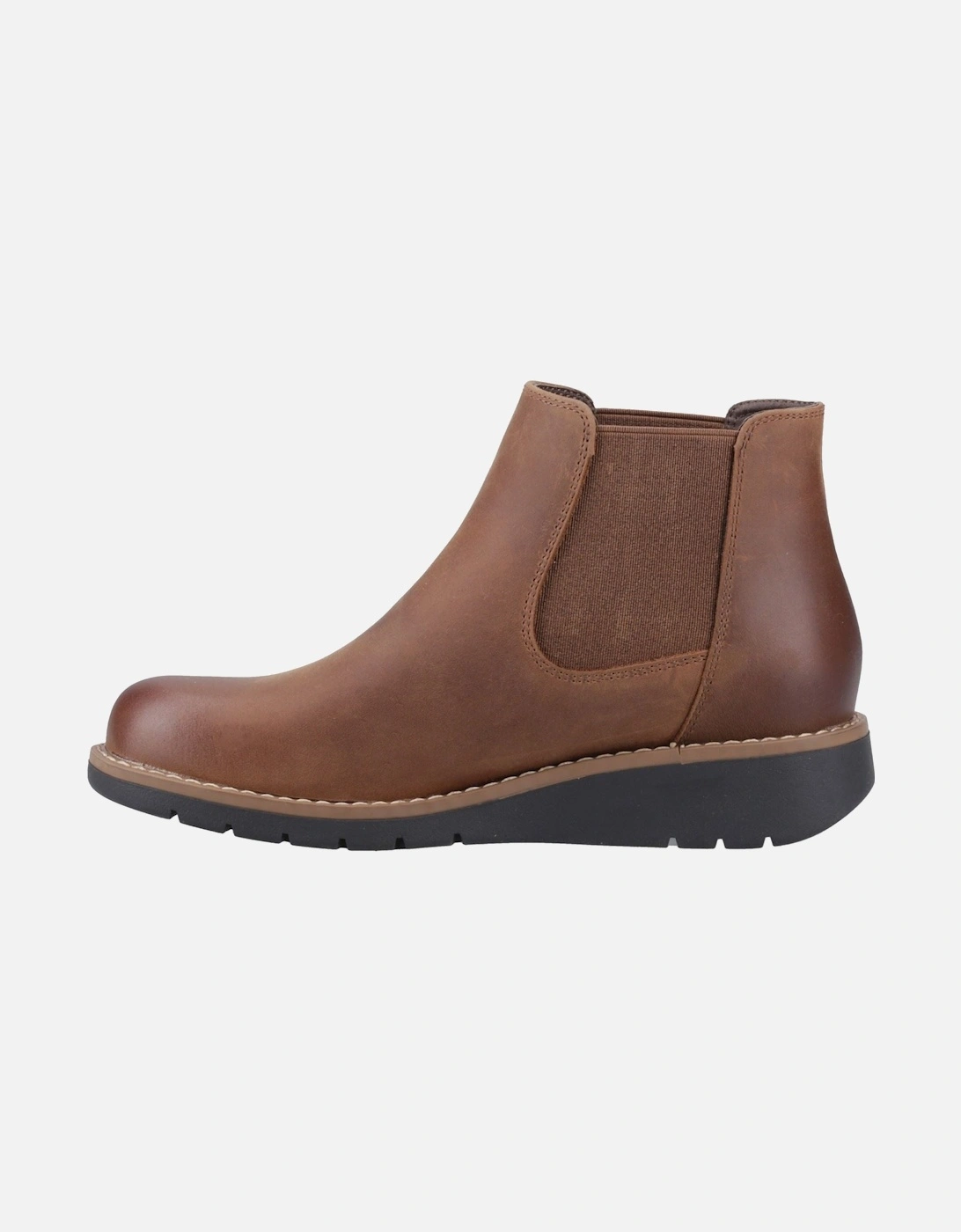 Leonie Leather Women's Brown Flat Chelsea Boots