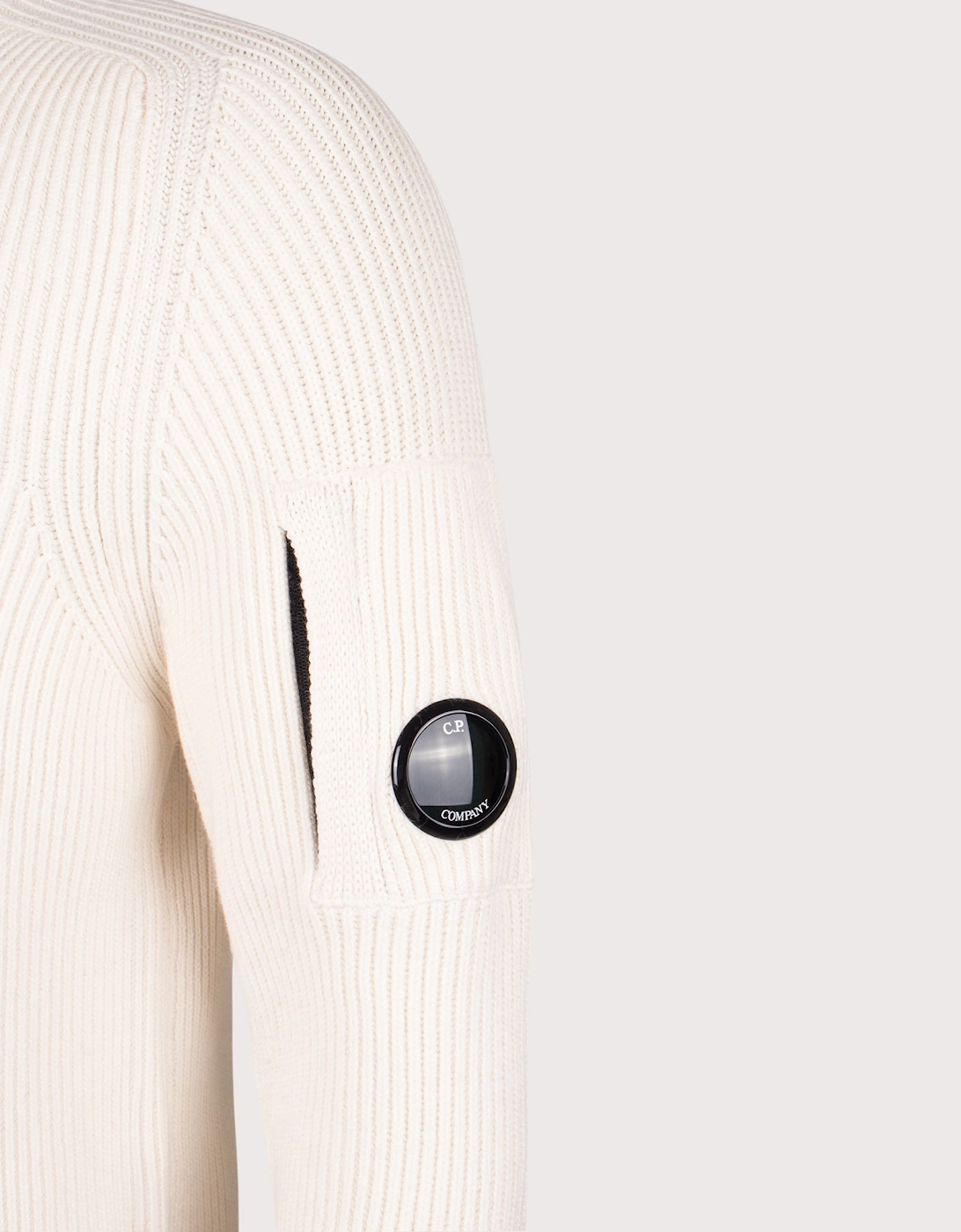 Lens Ribbed Crew Neck Jumper