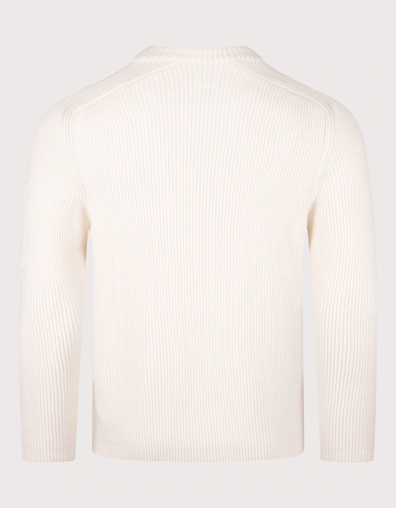 Lens Ribbed Crew Neck Jumper