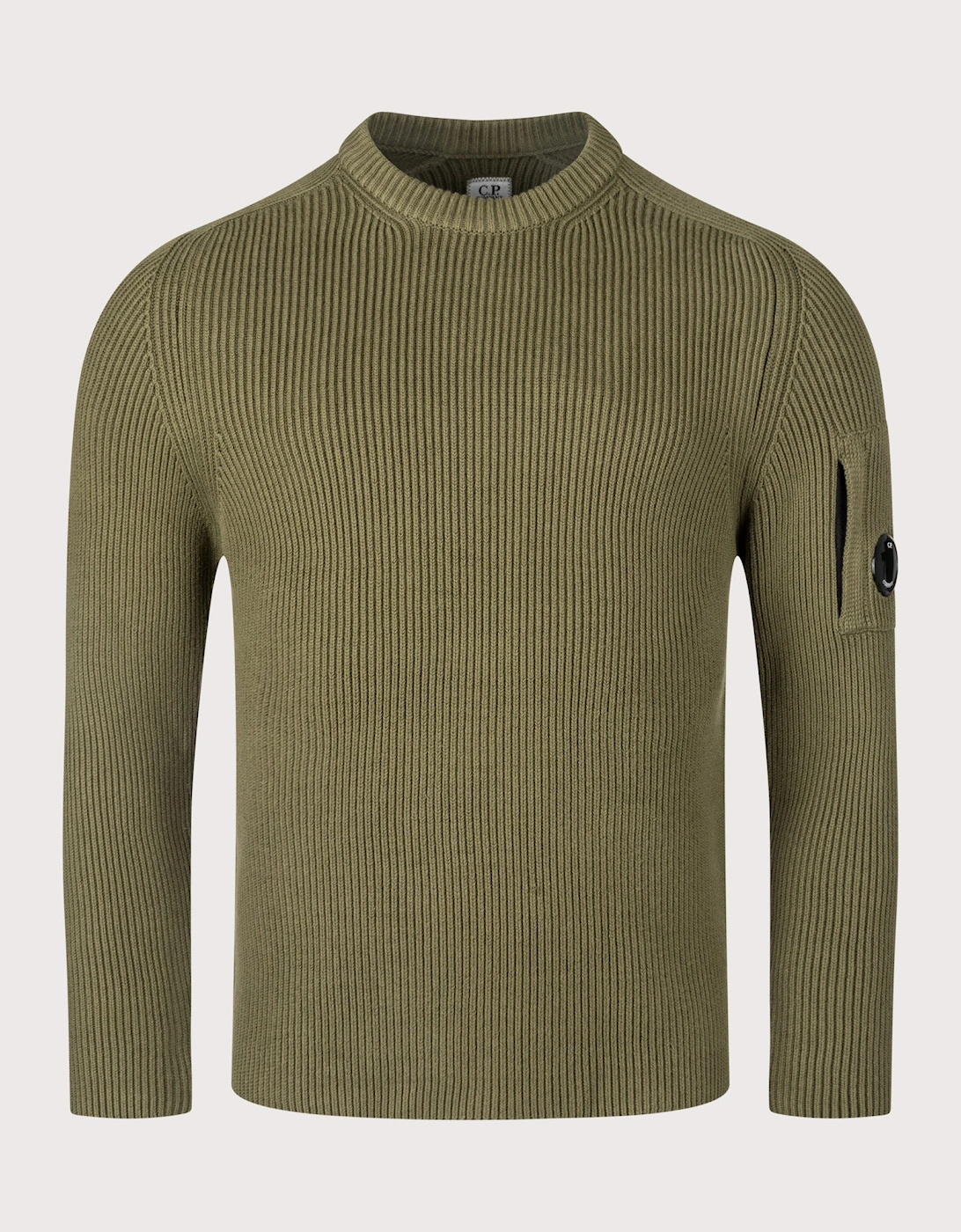 Lens Ribbed Crew Neck Jumper