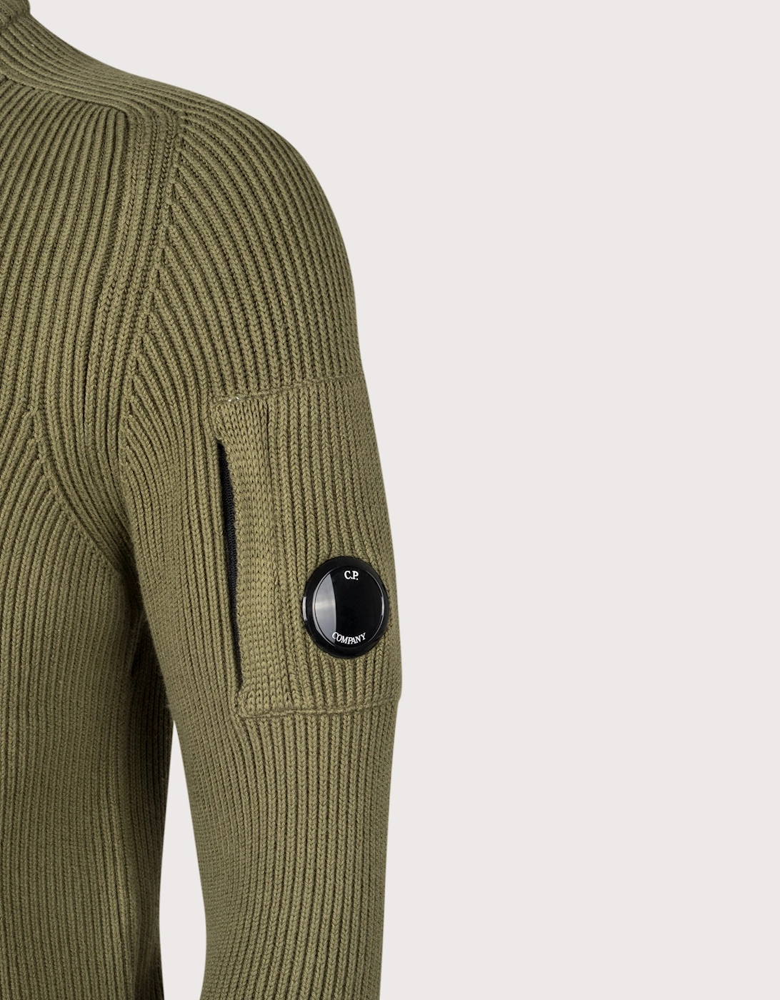 Lens Ribbed Crew Neck Jumper