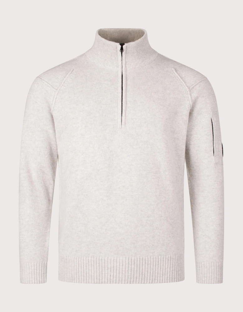 Diagonal Lens Quarter Zip Jumper
