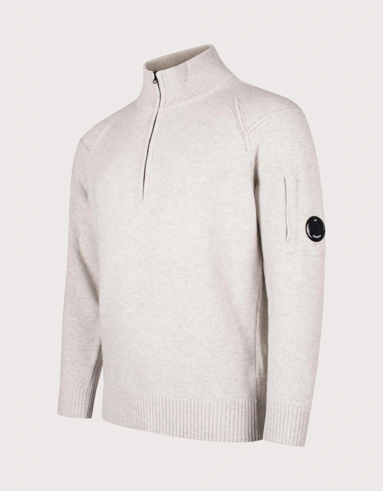 Diagonal Lens Quarter Zip Jumper