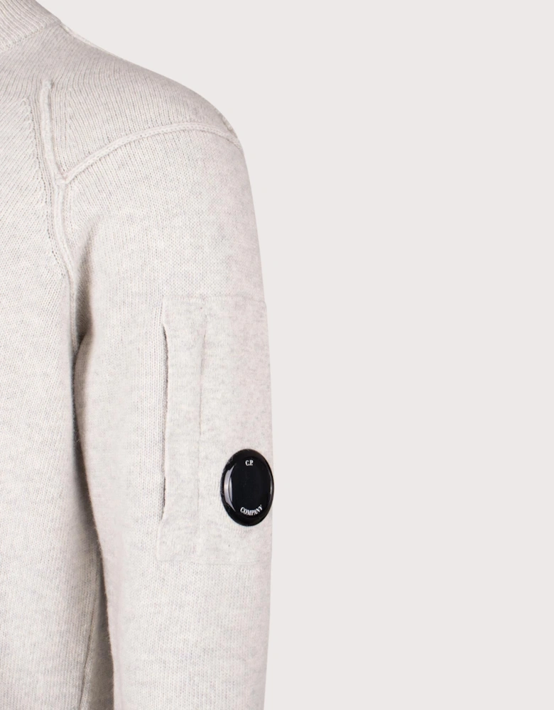 Diagonal Lens Quarter Zip Jumper