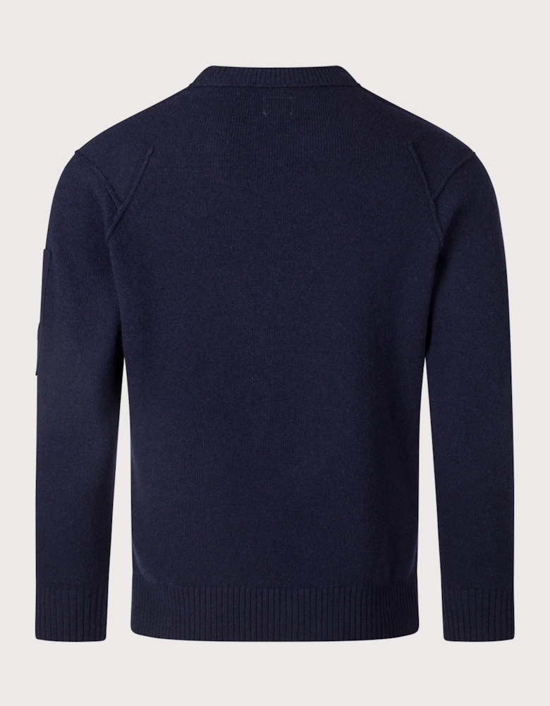 Lambswool Lens Crew Neck Jumper