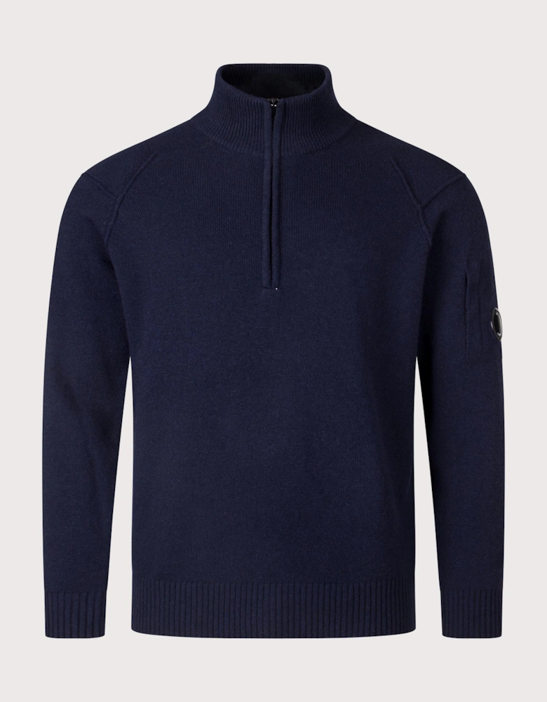 Diagonal Lens Quarter Zip Jumper
