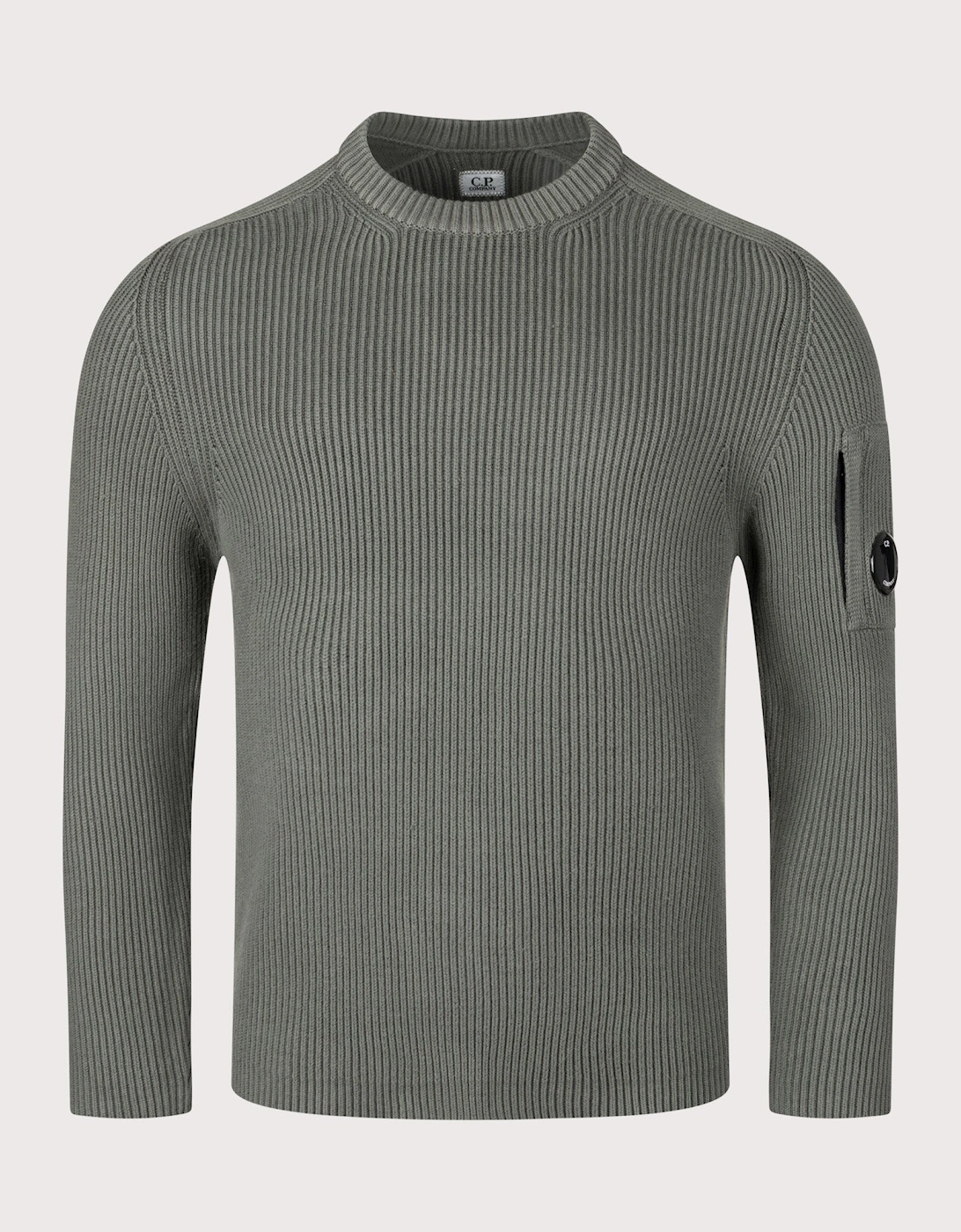 Lens Ribbed Crew Neck Jumper