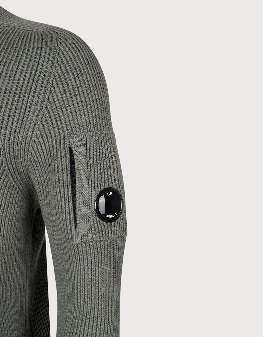 Lens Ribbed Crew Neck Jumper