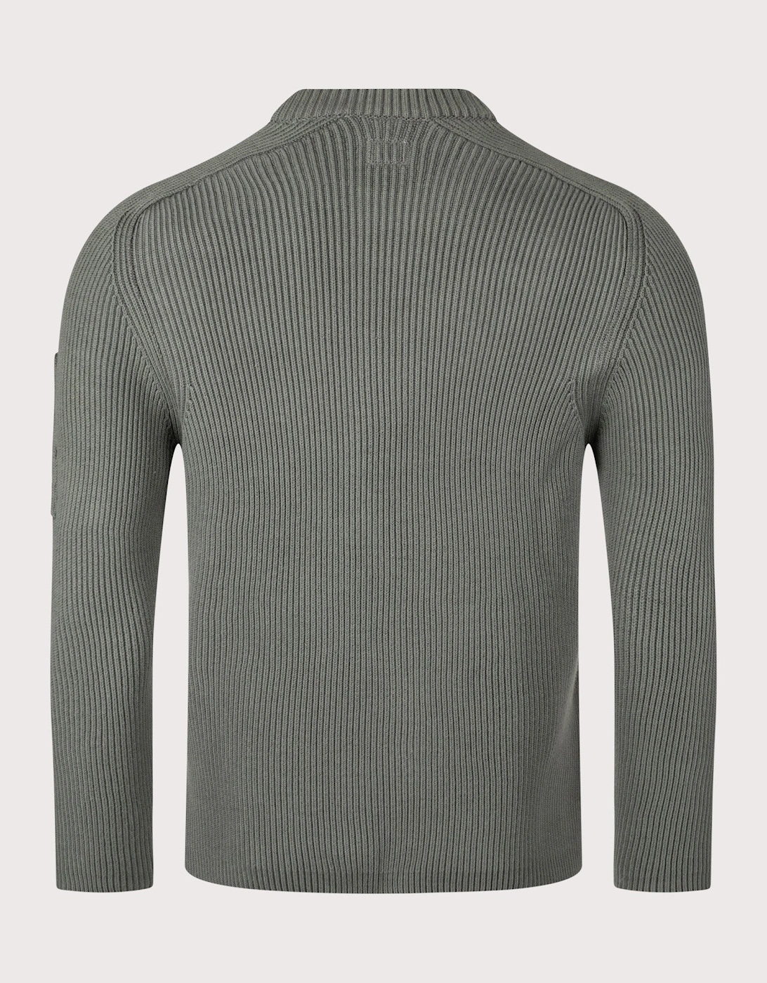 Lens Ribbed Crew Neck Jumper