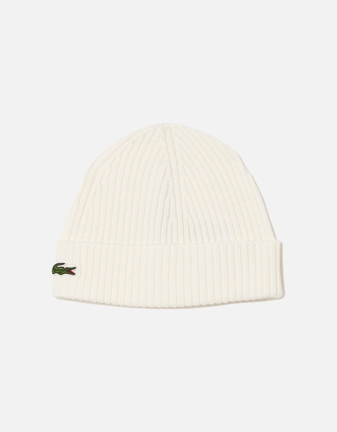 Rib-Knit Brushed Wool Beanie White, 3 of 2