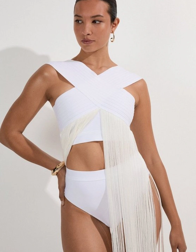 High Waisted Bandage Bikini Bottoms