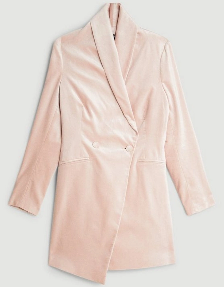 Tailored Velvet Blazer Dress