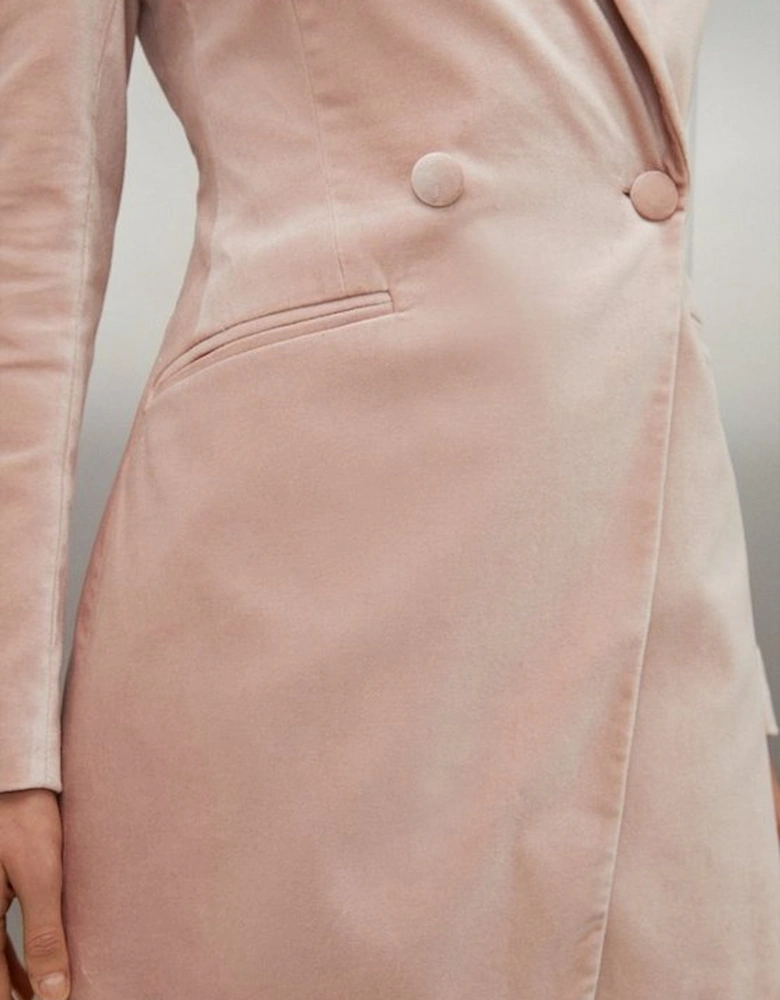 Tailored Velvet Blazer Dress