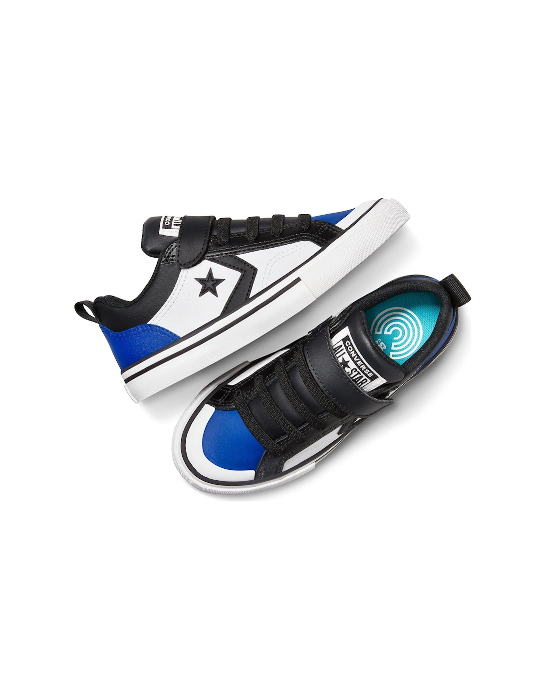 Kids Pro Blaze Trainers - Black/White/Blue