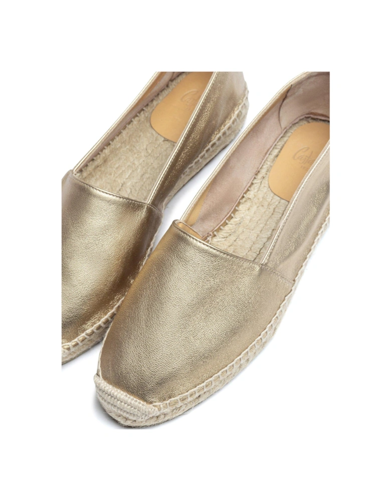 Kenda Flat Metallic Espadrille - Gold
