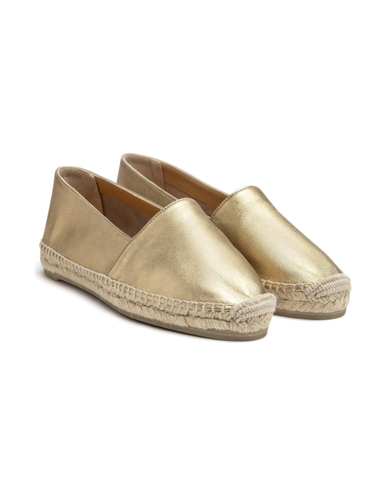Kenda Flat Metallic Espadrille - Gold