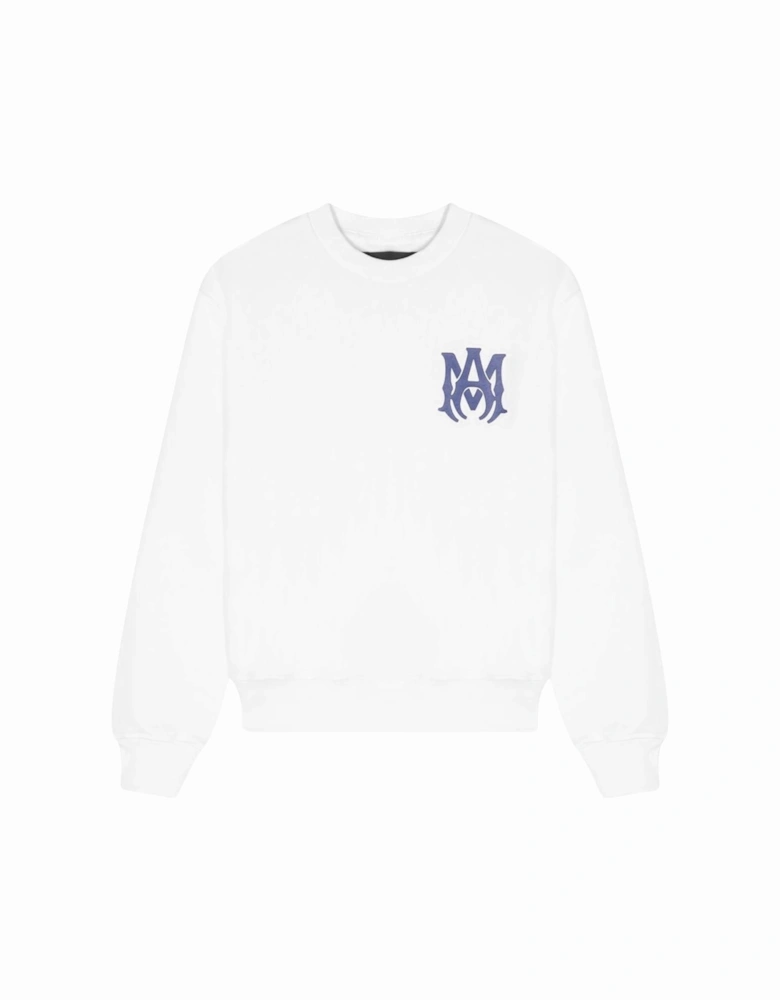KIDS MA LOGO CREWNECK WHITE / BLUE